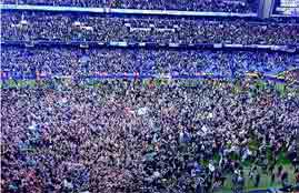 جماهير سيتي تملىء الملعب بعد الفوز بالبريميرليج