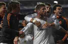 فرحة جنونية لريال مدريد بهدف راموس