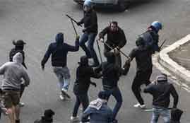 أحداث شغب قبل مباراة نهائى كأس أيطاليا