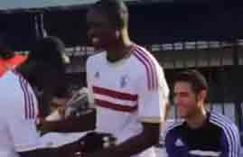 أول ظهور لمعروف يوسف فى تدريب الزمالك