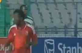 تسديدة موسي يدان في لقاء القطن