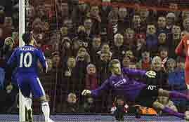 هدف هازارد فى مرمى ليفربول