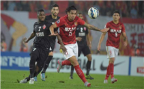 هدف ج. إيفرجراند في مرمى اهلي دبي