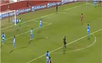 هدف السولية في مباراة دبا والشعب