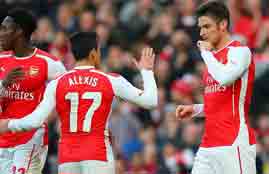 هدفا أرسنال فى ميدلسبره