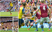 رباعية ارسنال في استون فيلا