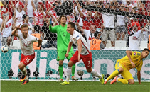 هدف بولندا فى مرمى أوكرانيا