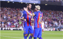 هدف برشلونة الاول فى اشبيلية