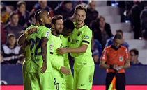 خماسية برشلونة في ليفانتي