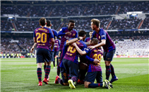 ثلاثية برشلونة في ريال مدريد