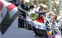 لحظة وصول جيانا فاروق لمطار القاهرة