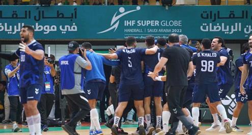 كرة يد.. لحظة فوز الأهلي على بنفيكا وفرحة اللاعبين