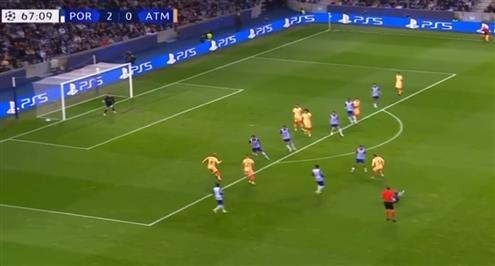 هدف جريزمان الملغي أمام بورتو