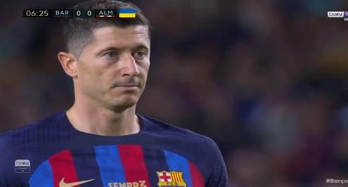 ليفاندوفسكي يهدر ركلة جزاء لبرشلونة أمام الميريا