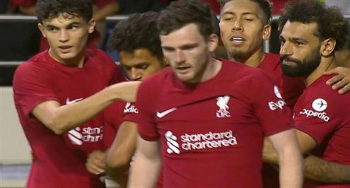 محمد صلاح يصنع هدف ليفربول الأول أمام ليون