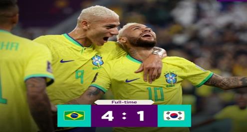ملخص مباراة البرازيل وكوريا الجنوبية 