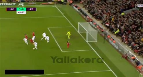 فرصة هدف لمحمد صلاح أمام ليدز