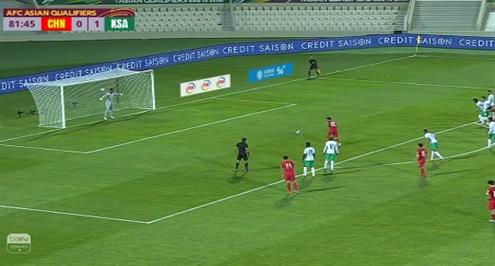 هدف تشينجي لاعب الصين أمام السعودية 