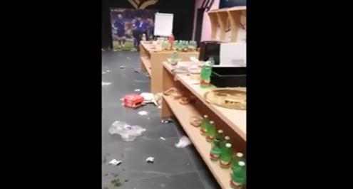 غرفة خلع ملابس ايطاليا بعد توديع تصفيات المونديال