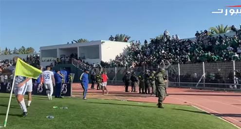 شغب جماهير الرجاء أمام سريع واد زم 