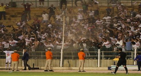 احتفالات جماهير الزمالك بهدف زيزو أمام ايسترن كومباني