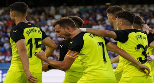 فرحة جنونية لفريق جيرونا بعد العودة للدوري الإسباني