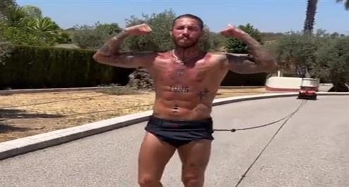 سيرجيو راموس يستعد للموسم الجديد بتمرينات قوية 