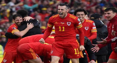 احتفال جنوني لمنتخب ويلز بالتأهل لكأس العالم 2022