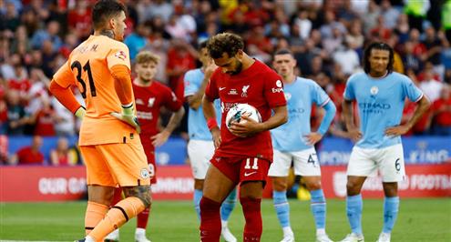 محمد صلاح يسجل ويصنع ضمن لمساته أمام مانشستر سيتي