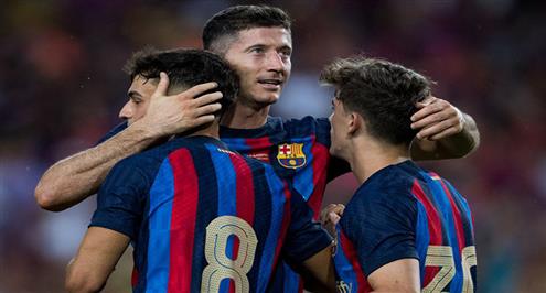ملخص مباراة برشلونة وبوماس أونام (6-0)