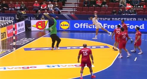 تألق لاعبي منتخب مصر أمام البحرين في كرة اليد