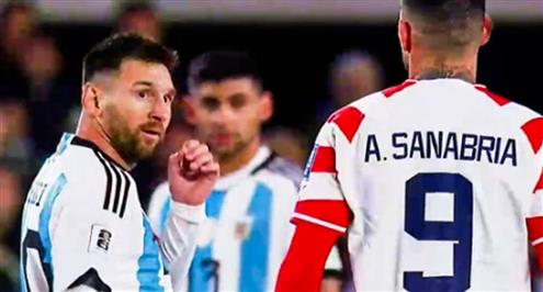 تصرف غير أخلاقي.. لاعب باراجواي يبصق على ميسي 