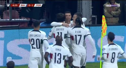 هدف البرتغال الأول أمام البوسنة والهرسك (رونالدو)