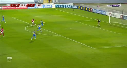 هدف مالطة الأول أمام أوكرانيا (باول مبونج)