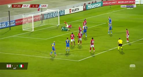 هدف كوميدي.. هدف ذاتي من لاعب مالطة أمام أوكرانيا