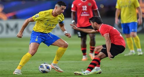رونالدو يسجل هدفا رائعا في مباراة النصر واستقلول