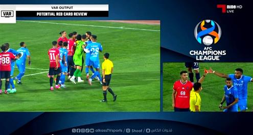 مشادة وحالتي طرد في مباراة الهلال ونساجي