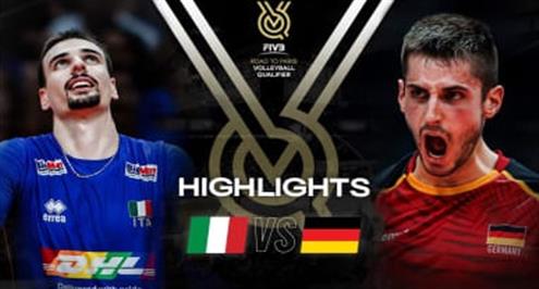 ملخص مباراة إيطاليا وألمانيا  في التصفيات المؤهلة للأولمبياد