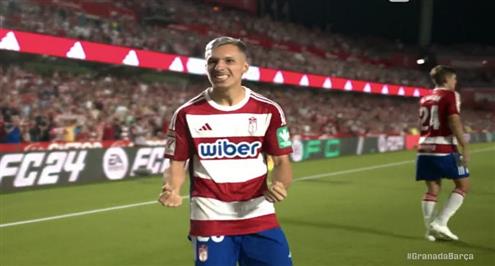 بعد 17 ثانية.. هدف غرناطة الأول أمام برشلونة (بريان سرقسطة)