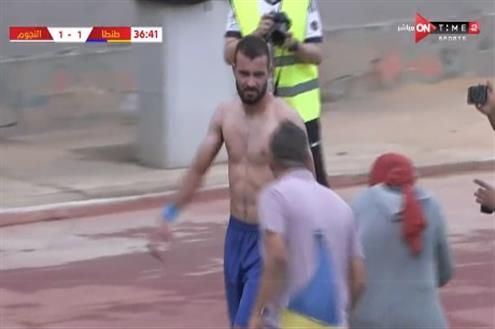 غرائب وطرائف دوري القسم الثاني.. طرد كريم أسامة لاعب طنطا بعد تسجيله هدفا أمام النجوم