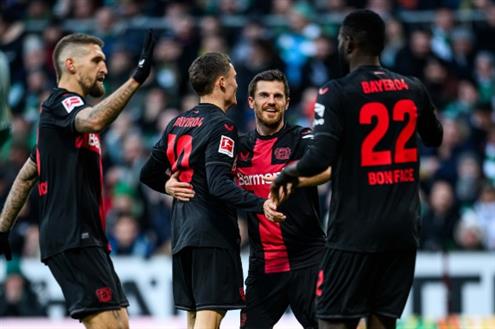 أهداف مباراة فيردر بريمن وباير ليفركوزن