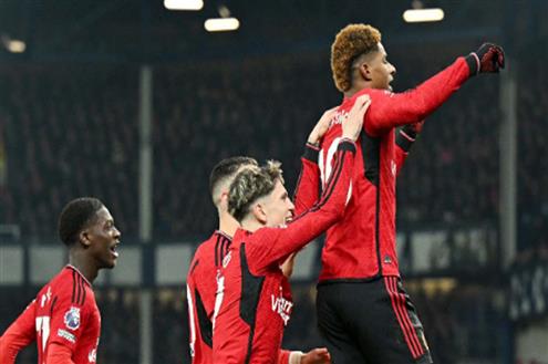 هدف مانشستر يونايتد الثاني أمام ايفرتون (راشفورد)