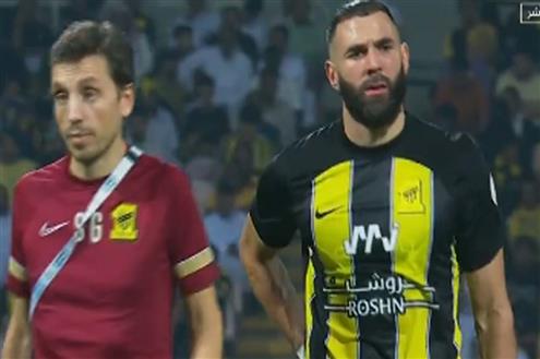 إصابة كريم بنزيما أمام الخليج