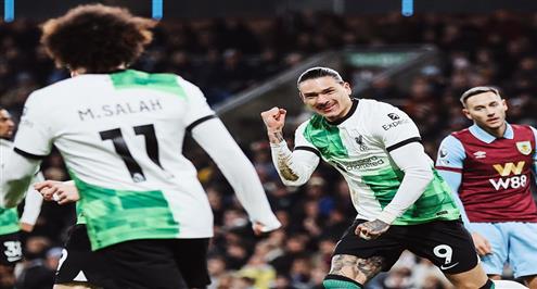 هدف ليفربول الأول أمام بيرنلي (نونيز)