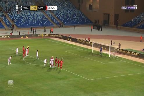 يحيى جبران يهدر ركلة جزاء للوداد أمام سيمبا