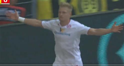 هدف ماينز الأول أمام بروسيا دورتموند (أندرياس هانكولسين)