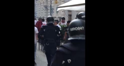 اشتباكات جماهير اشبيلية وروما قبل نهائي الدوري الأوروبي