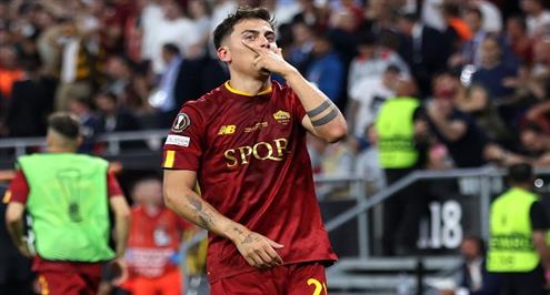 هدف روما الأول أمام اشبيلية (ديبالا)