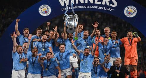 تتويج مانشستر سيتي بدوري أبطال أوروبا