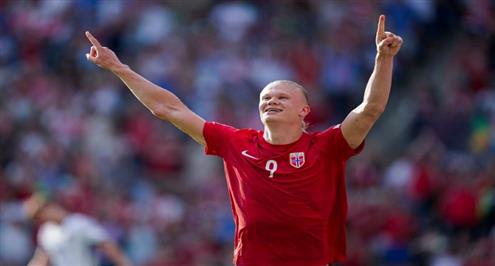 هدف هالاند أمام إسكتلندا